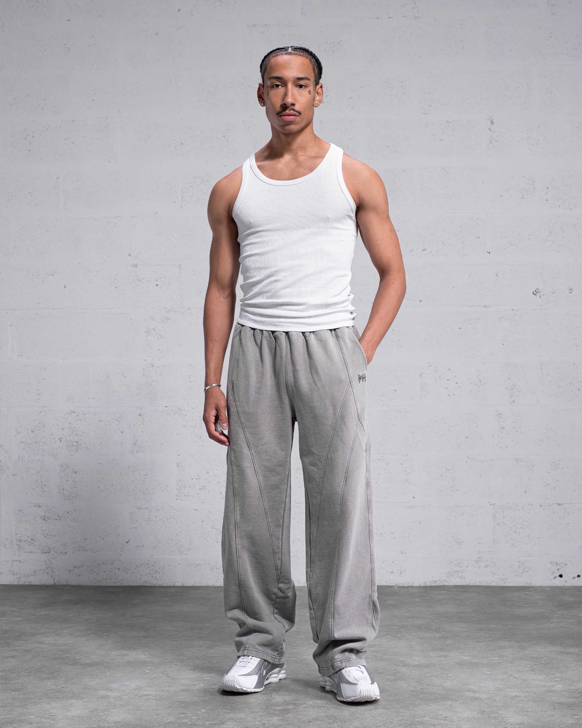 Vintage Jogger Pants Light Grey