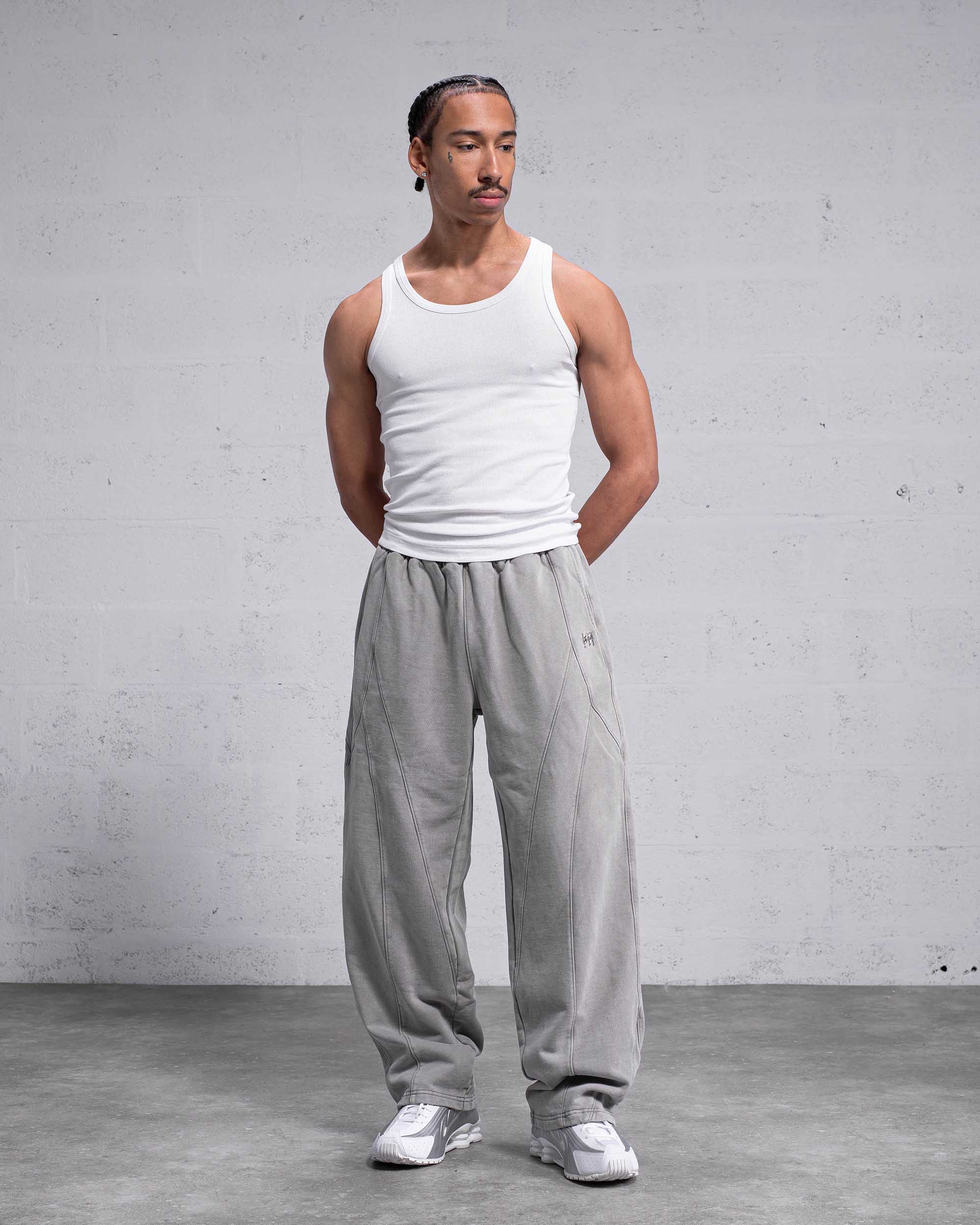 Vintage Jogger Pants Light Grey