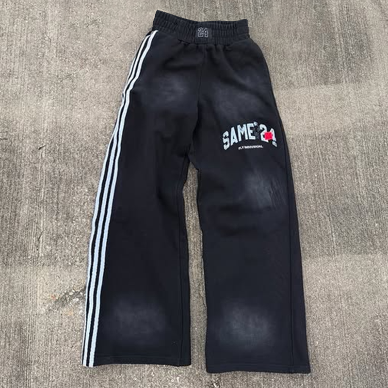 Striped Wide-Leg Pants