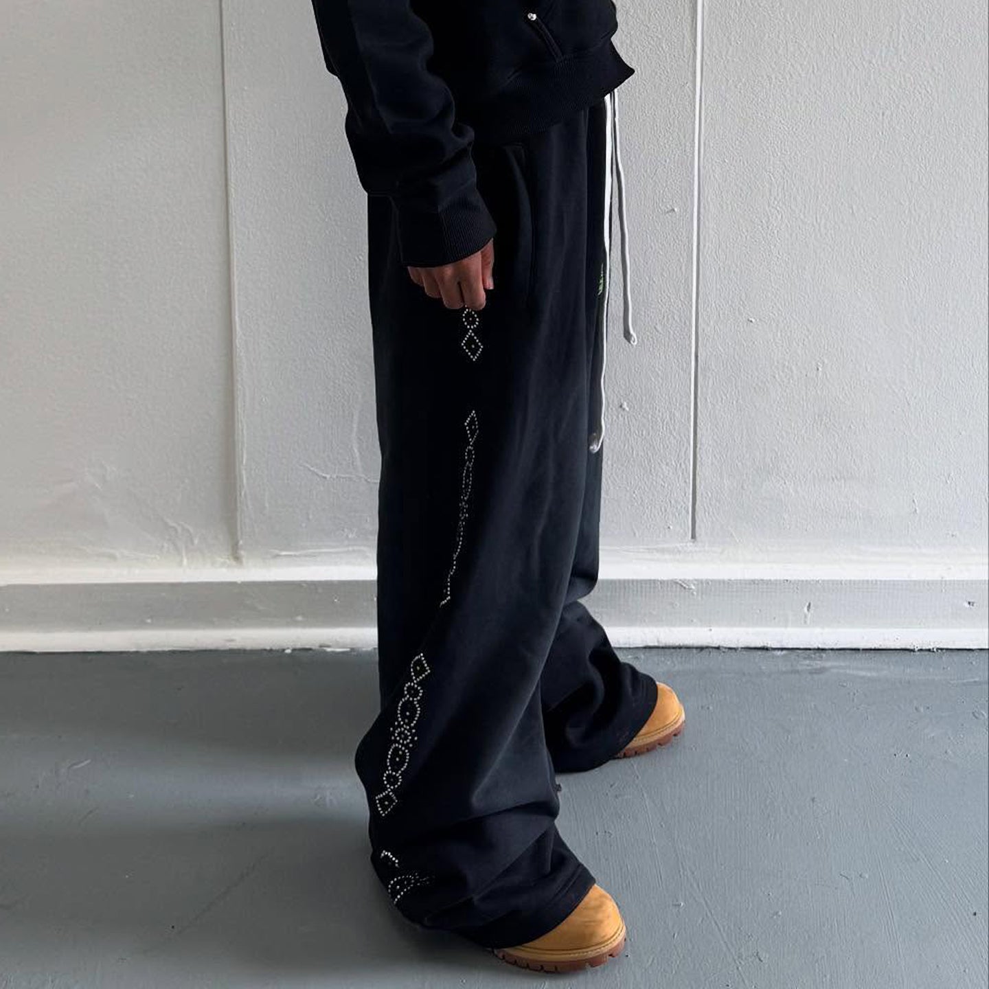 Retro Washed Wide-Leg Pants