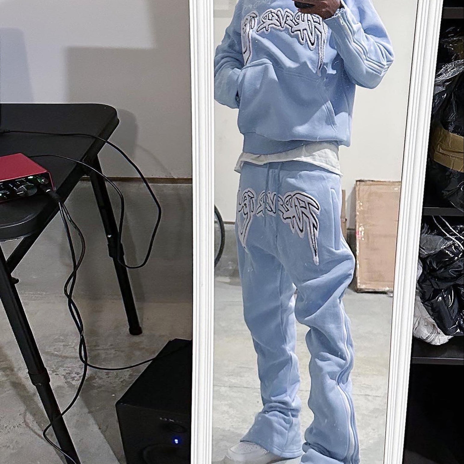 Set Printed Hoodie and Pants